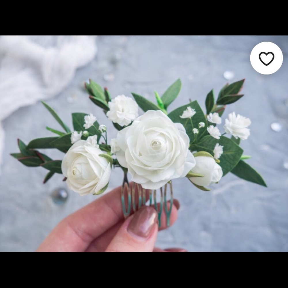Wedding Flower Hair Comb